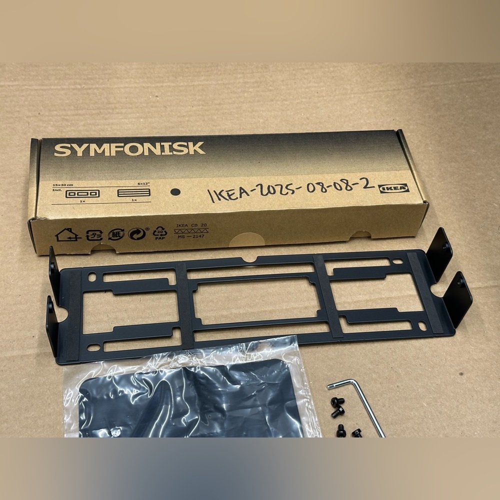 IKEA SYMFONISK Wall Bracket Black -  104.381.71 - NEW - Picture 2 of 7